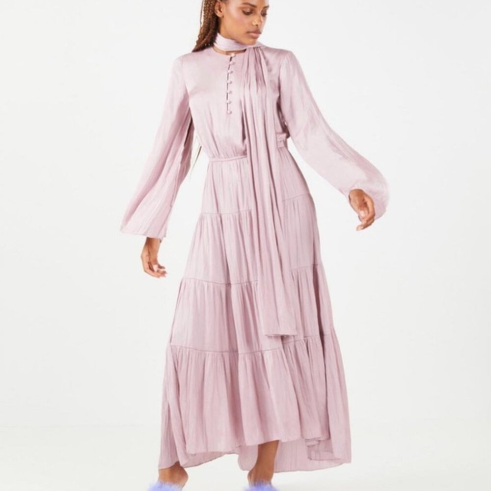BRAND NEW BCBG MAXAZRIA Elisa Tiered Maxi Dress DAWN PINK - Picture 3 of 9